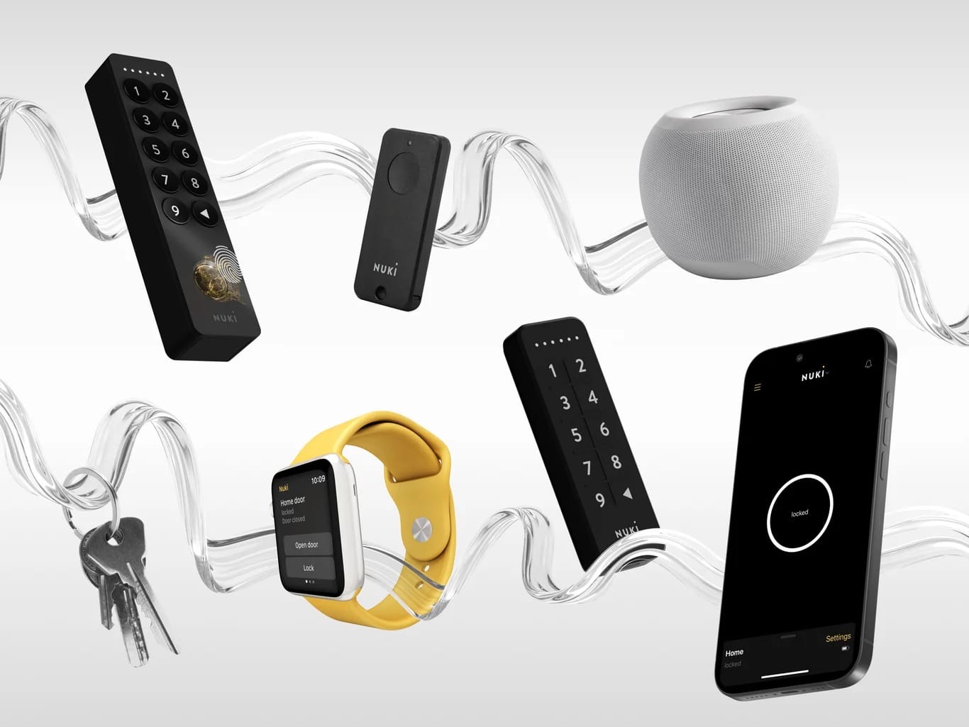 Accessoires Nuki - Keypad, Fob, app smartphone et Apple Watch